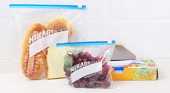 Transparent PE Reclosable Slider Bags for Food Packaging A5
